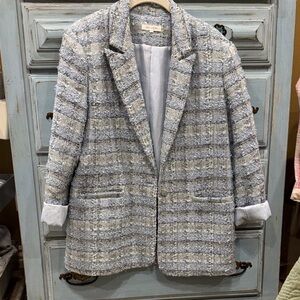 EUC Blazer Jacket - Light Blue Vici+Emily Travis collab